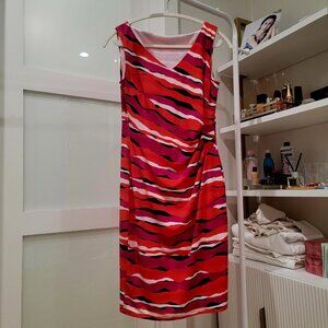 Anne Klein Midi red/black dress